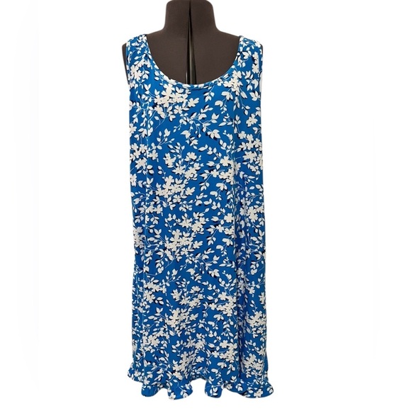 Draper James Blue/White Floral Midi Dress Size S/M - Picture 2 of 9